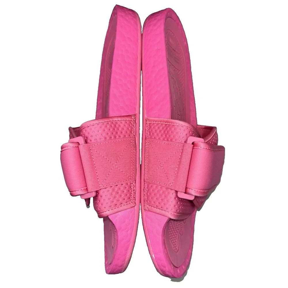 Adidas‎ x Pharrell Williams Chancletas Hu slides in Neon Pink size 11 Boost Foam